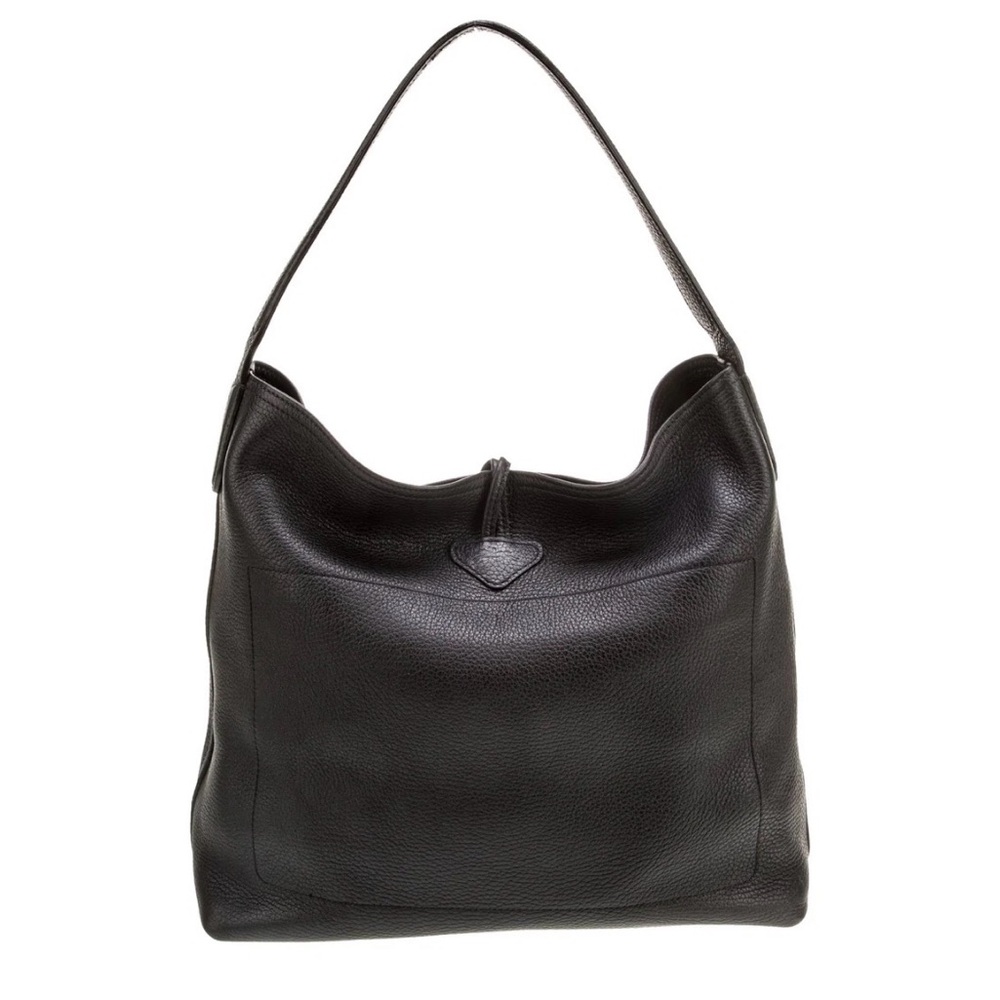 Longchamp Essential Roseau Hobo Black Leather Mint Condition Quiet Luxury $800 - Picture 2 of 16
